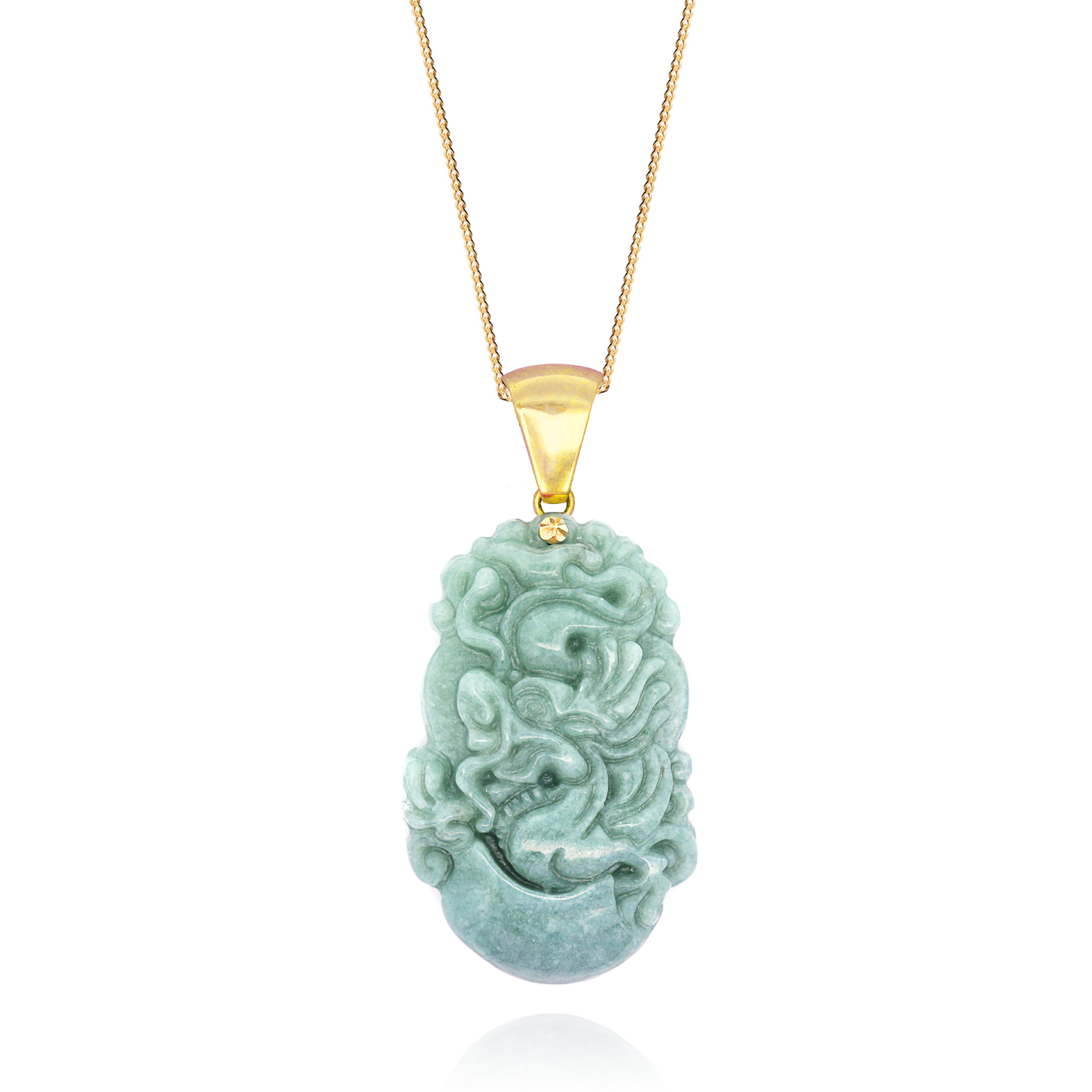 Chinese Zodiac Jade Pendant: Dragon